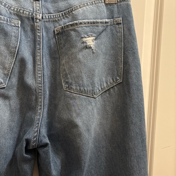 Kancan Wrene 90's Boyfriend Jeans Women's 7/27 Blue Ultra High Rise Distressed - Picture 8 of 11